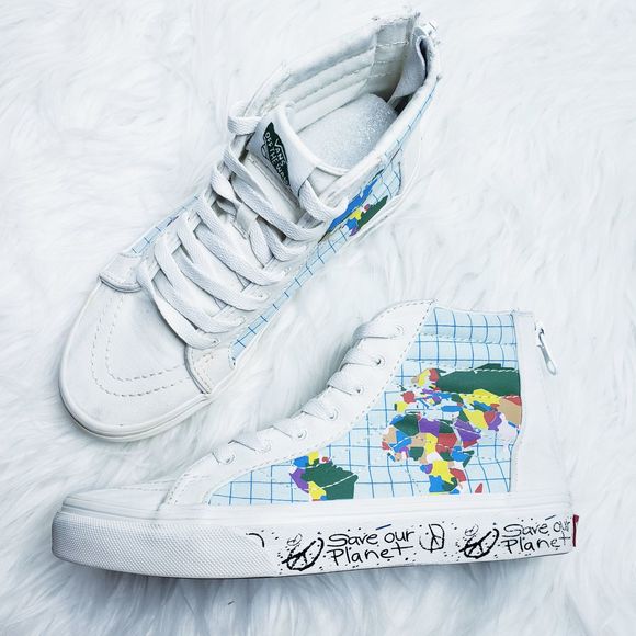 save the planet high top vans